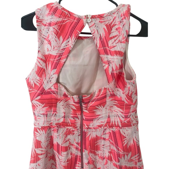 J. Crew Sun Faded Tropical Sheath‎ Dress Size 10 Cotton Textured Knit Preppy - Picture 3 of 6